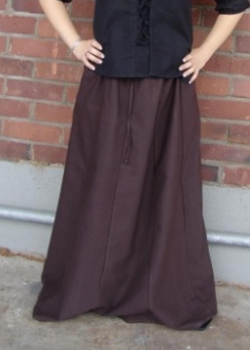 Mittelalterrock aus schwerer Baumwolle "Smilla"   - dunkelbraun