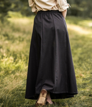 Preview: Mittelalterrock aus schwerer Baumwolle "Smilla"   - dunkelbraun