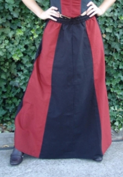 Mittelalterrock "Dana" - schwarz/rot