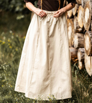 Mittelalterrock aus schwerer Baumwolle "Smilla"  - natur