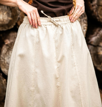 Preview: Mittelalterrock aus schwerer Baumwolle "Smilla"  - natur