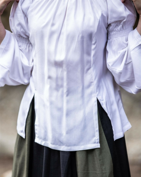 Preview: Klassische Mittelalterbluse "Emma"  - weiß