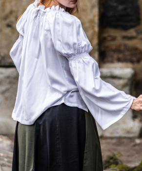 Preview: Klassische Mittelalterbluse "Emma"  - weiß
