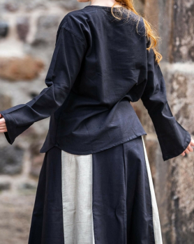 Preview: Mittelalter Bluse "Tilda"   - schwarz