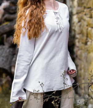 Mittelalter Bluse "Tilda"   - weiß