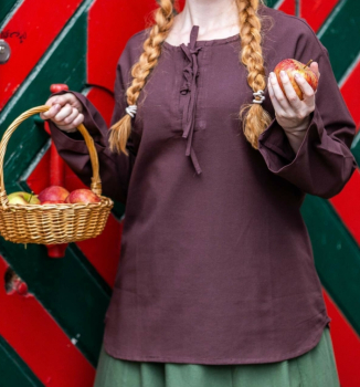 Mittelalter Bluse "Tilda"  - braun