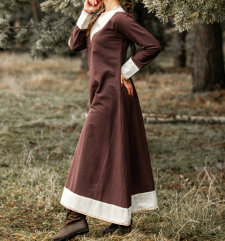 Preview: Wikinger Kleid Jorunn  -  braun/natur
