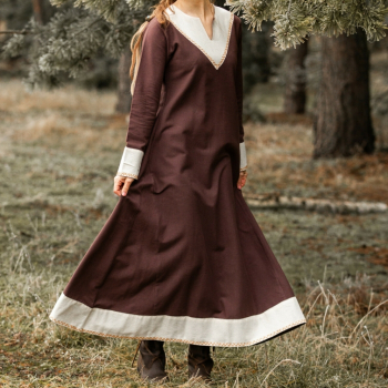 Preview: Wikinger Kleid Jorunn  -  braun/natur