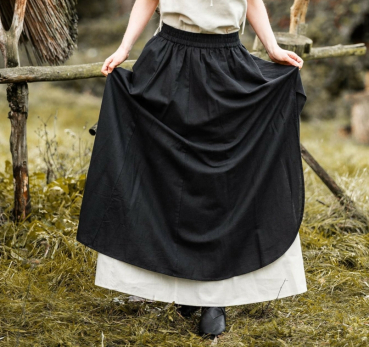 Mittelalter Rock "Elise" -  schwarz/natur