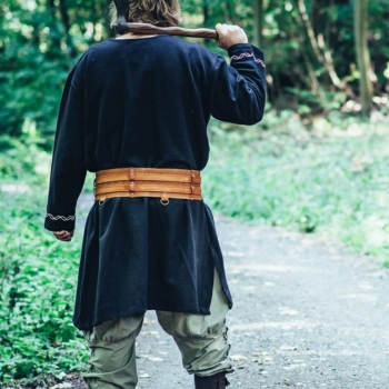 Preview: Robuster Wikinger-Gürtel "Anike"  - cognacbraun