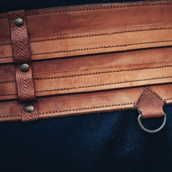 Preview: Robuster Wikinger-Gürtel "Sif"  - cognacbraun