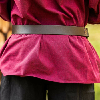 Preview: Ringgürtel "Conrad" mit Lederriemen  - braun