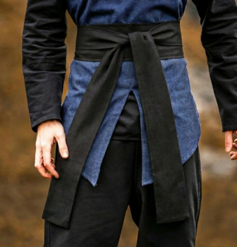 Gürtel "Torben" aus Leinen  -  schwarz