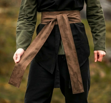 Gürtel "Torben" aus Leinen  -  taupe