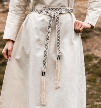 Gürtel "Vigga" mit Stickerei -  natur