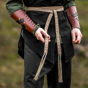 Gürtel "Vigga" mit Stickerei -  sand