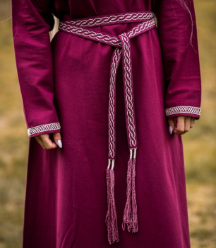 Gürtel "Vigga" mit Stickerei -  rot