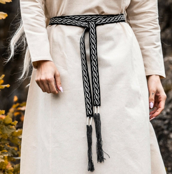 Gürtel "Vigga" mit Stickerei -  schwarz