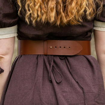 Preview: Miedergürtel "Alana" mit keltischer Prägung -  braun