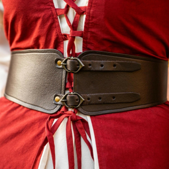 Mittelalter Miedergürtel "Hedwig" -  dunkelbraun