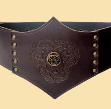 Miedergürtel "Morgaine" - Knoten -  braun