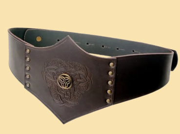 Preview: Miedergürtel "Morgaine" - Knoten -  braun