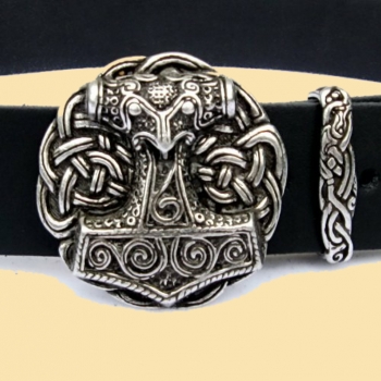 Preview: Buckle-Belt 4 cm - Mjölnir - Spalt - braun