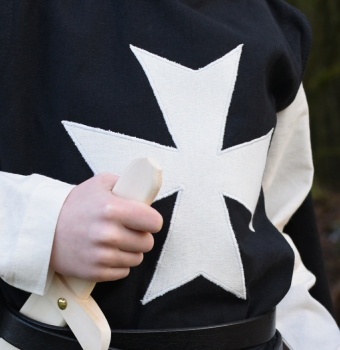 Preview: Kinder Wappenrock Alexander, Johanniter - schwarz/natur