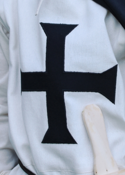 Preview: Kinder Wappenrock Alexander, Deutschordensritter, natur/schwarz