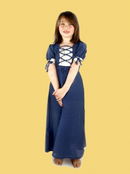 Sommerkleidchen - Blau/Natur