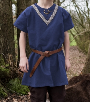 Preview: Kinder Mittelalter-Tunika  - Ailrik  -  blau