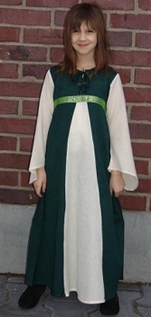 Kinderkleid Piccola Donna - grün/natur