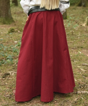 Preview: Kinder Mittelalter-Rock - Lucia - weit ausgestellt - rot