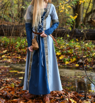 Kinder Mittelalterkleid Eleanor -  langarm -  blau