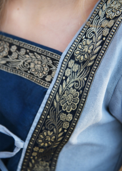 Preview: Kinder Mittelalterkleid Eleanor -  langarm -  blau