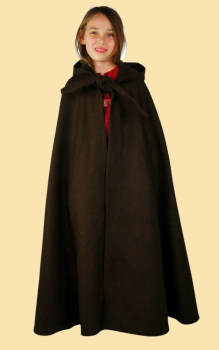 Kinderumhang lange Kapuze "Henrik" - braun