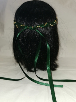 Preview: Jungfernband grün mit Gold