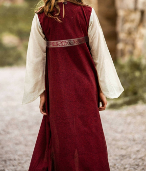 Preview: Kinderkleid Piccola Donna  -  rot/natur