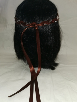 Preview: Jungfernband braun – Silber