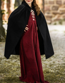 Mittelalter Kinderumhang "Cecilia"  - schwarz