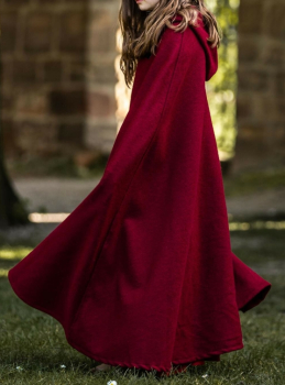 Preview: Kinderumhang mit Schließe "Agnes" - rot