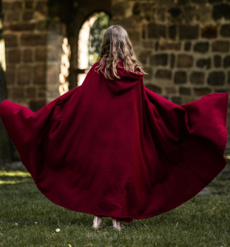 Preview: Kinderumhang mit Schließe "Agnes" - rot