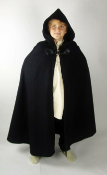 Kinderumhang mit Schließe "Agnes" - schwarz