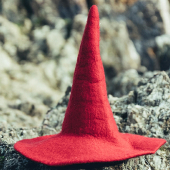 Preview: Kinder Hexenhut "Dolores" -  rot