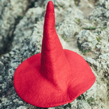 Preview: Kinder Hexenhut "Dolores" -  rot