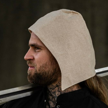 Preview: Haube in Leinenoptik "Roger"  -  natur