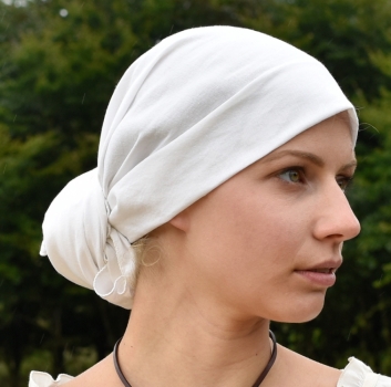 Preview: Mittelalter Wimpel, Kopftuch  -  natur