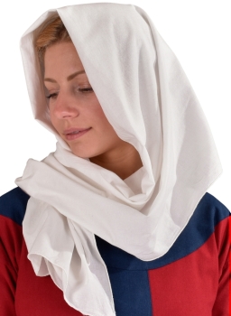 Preview: Mittelalter Wimpel, Kopftuch  -  natur