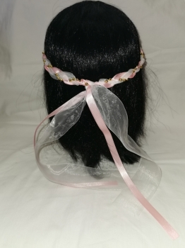 Preview: Jungfernband  zweifarbig – Organza – Gold