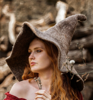 Hexenhut "Glinda"  -  naturbraun